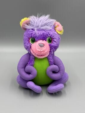 Vintage 1980’s Mattel Hooks Purple Plush Monkey Bear 8” Stuffed Animal Faded Tag